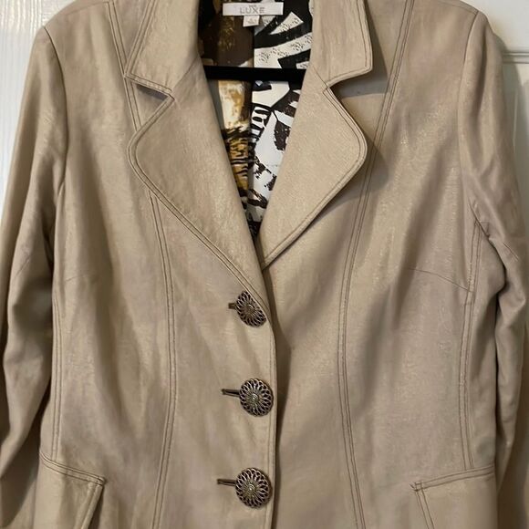 Cache coat jacket beige women size Large - Picture 3 of 10